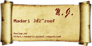 Madari József névjegykártya
