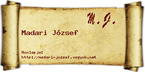 Madari József névjegykártya