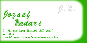 jozsef madari business card